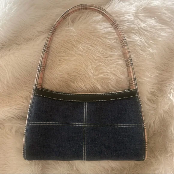 Kate Spade Denim & Plaid Shoulder Bag - Picture 2 of 5